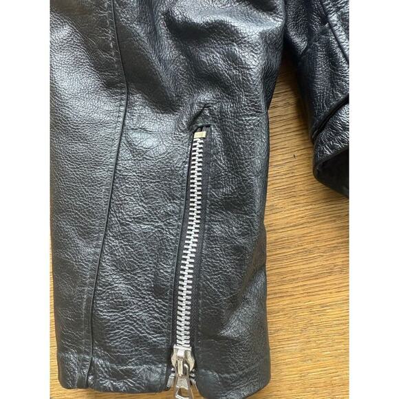 Vintage 90's Vera Pelle Motorcycle Suede Leather Jacket Size S Made in Italy - Picture 8 of 12